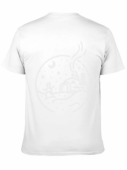 Winter Scene Graphic Tee - Black