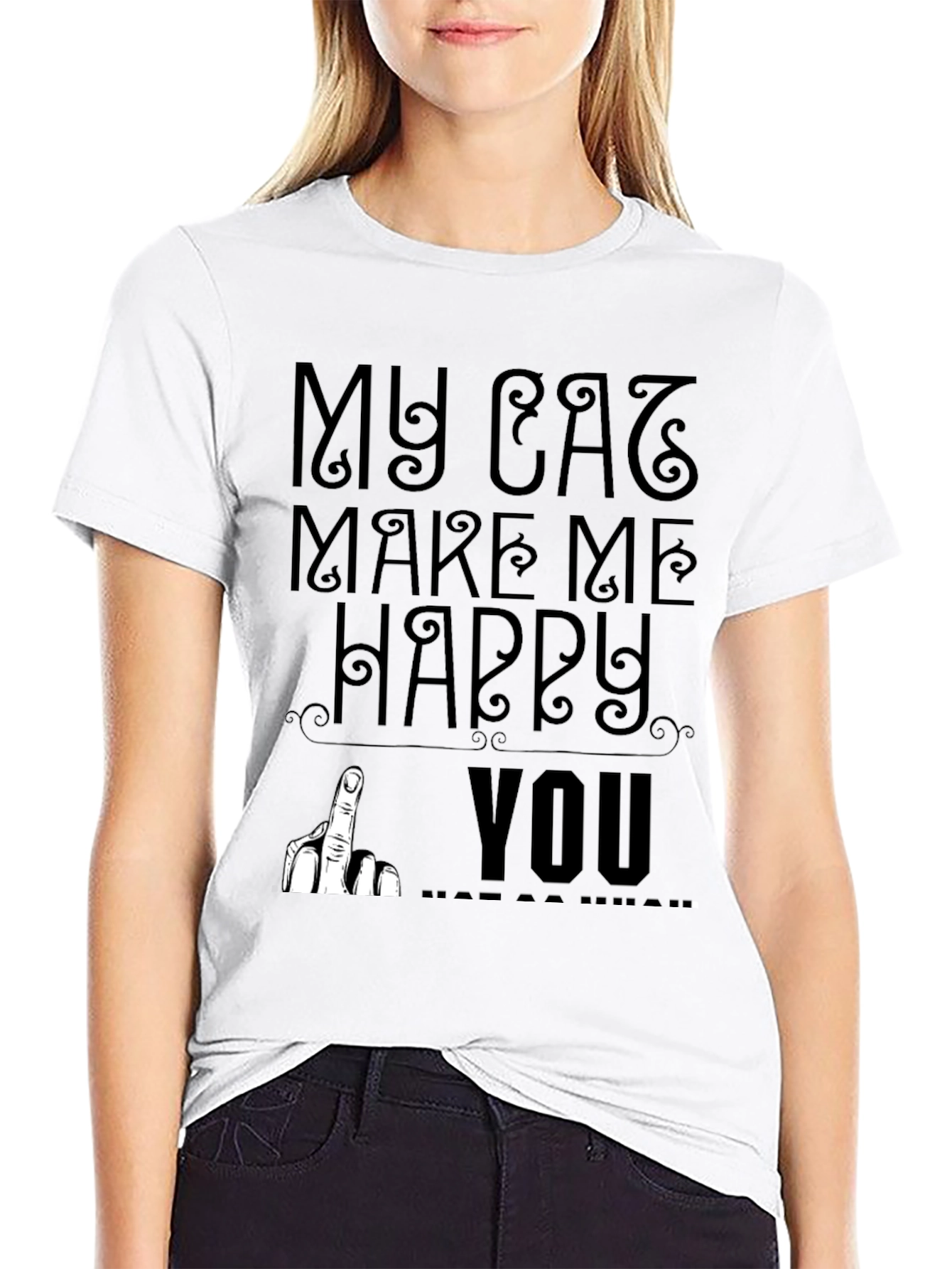 My Cat Makes Me Happy T-Shirt