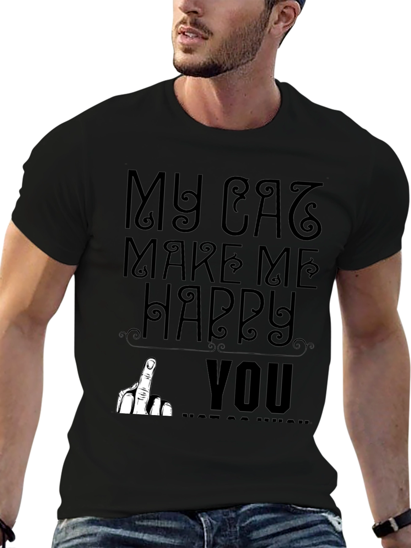 My Cat Makes Me Happy T-Shirt