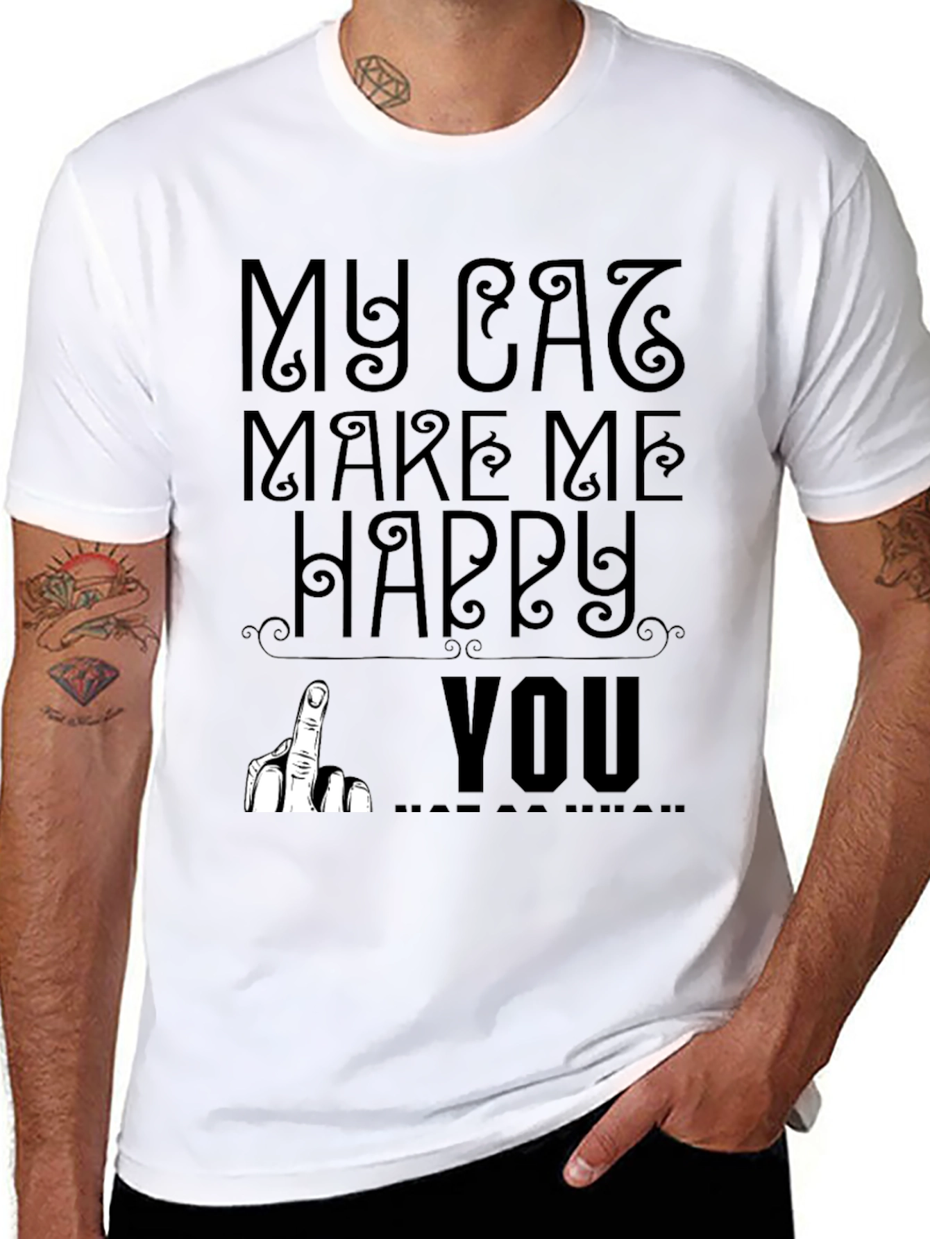 My Cat Makes Me Happy T-Shirt