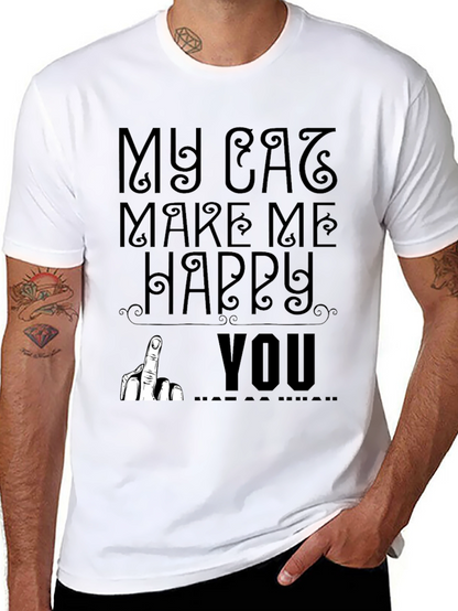 My Cat Makes Me Happy T-Shirt
