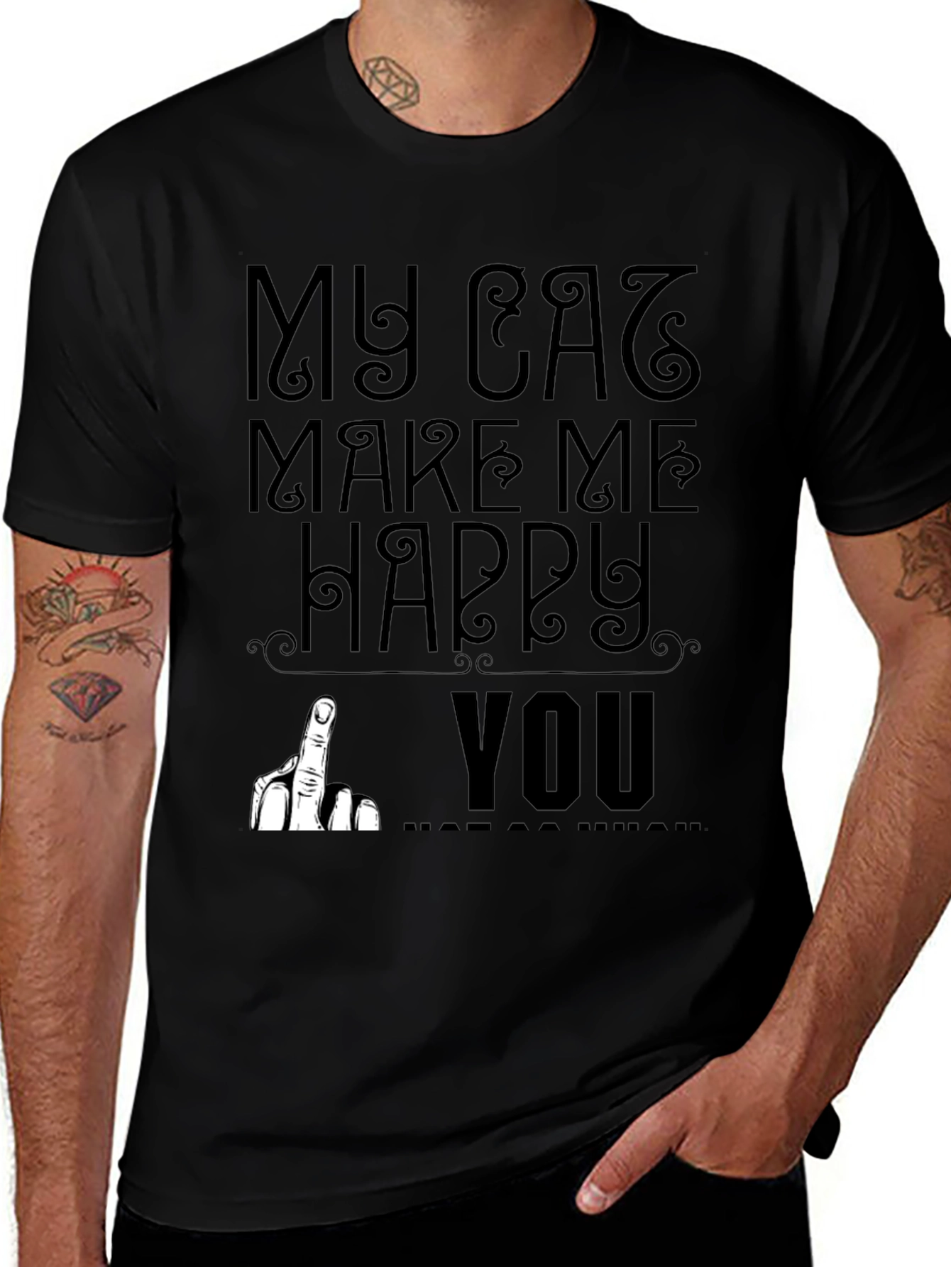 My Cat Makes Me Happy T-Shirt