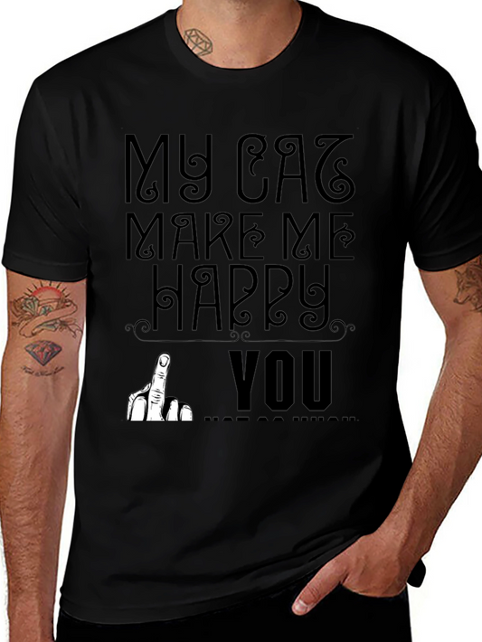 My Cat Makes Me Happy T-Shirt