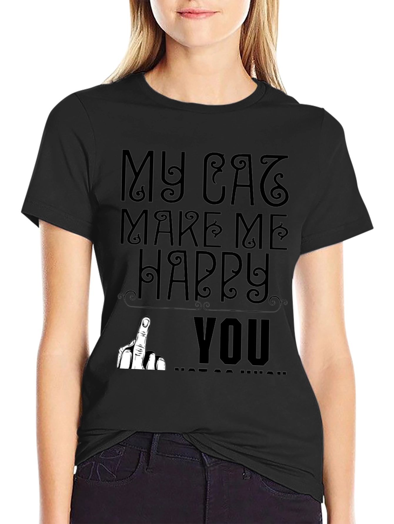 My Cat Makes Me Happy T-Shirt