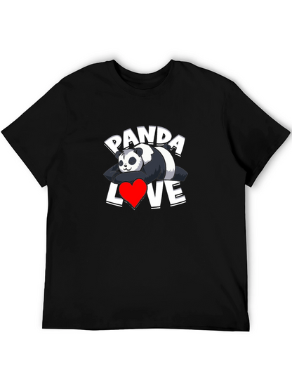 Panda Love Graphic T-Shirt - Casual Wear