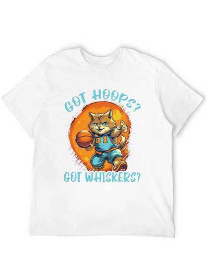 Got Hoops? Cat Basketball Graphic T-Shirt