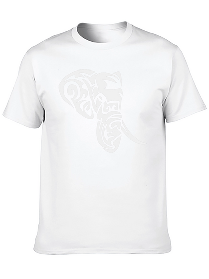 Tribal Elephant Graphic Black T-Shirt