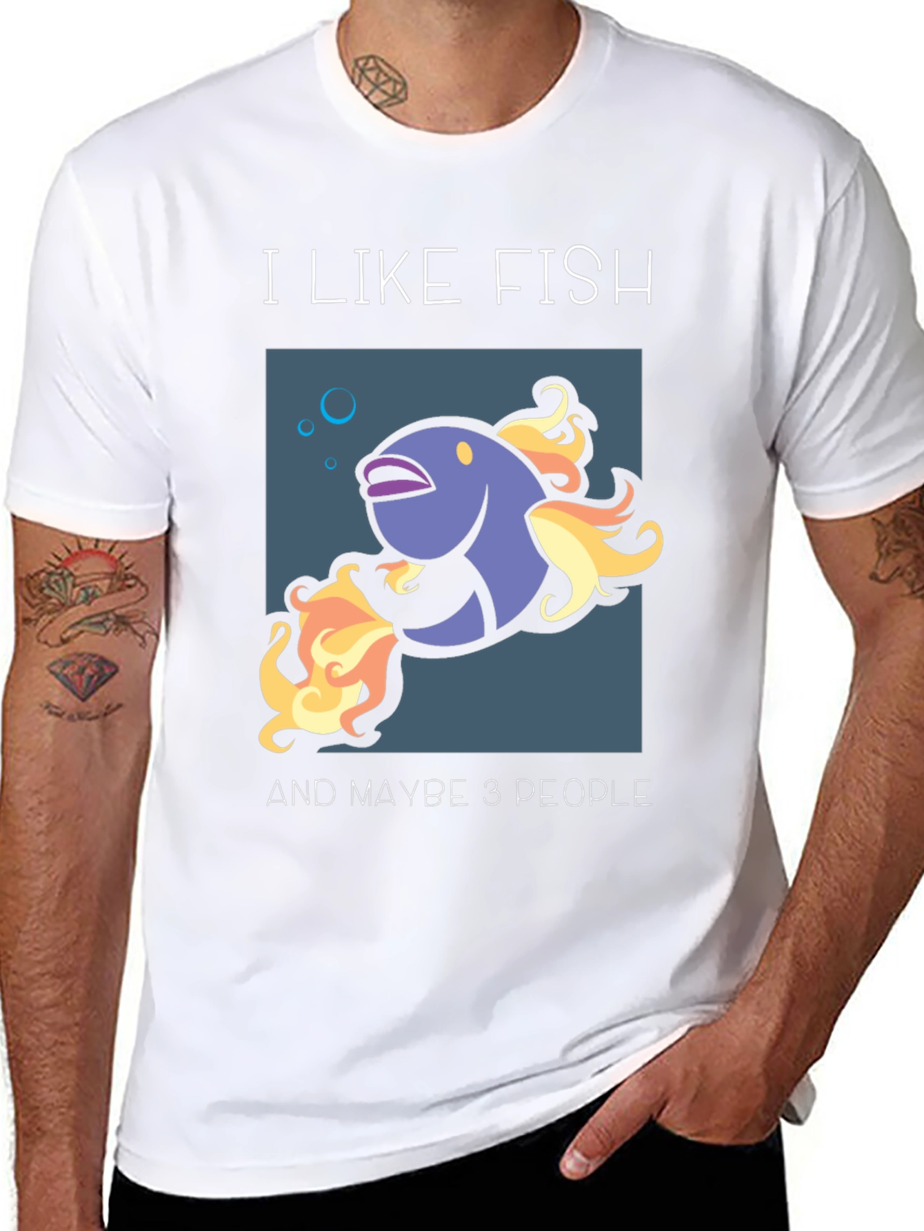 I Like Fish & Maybe 3 People Graphic Tee
