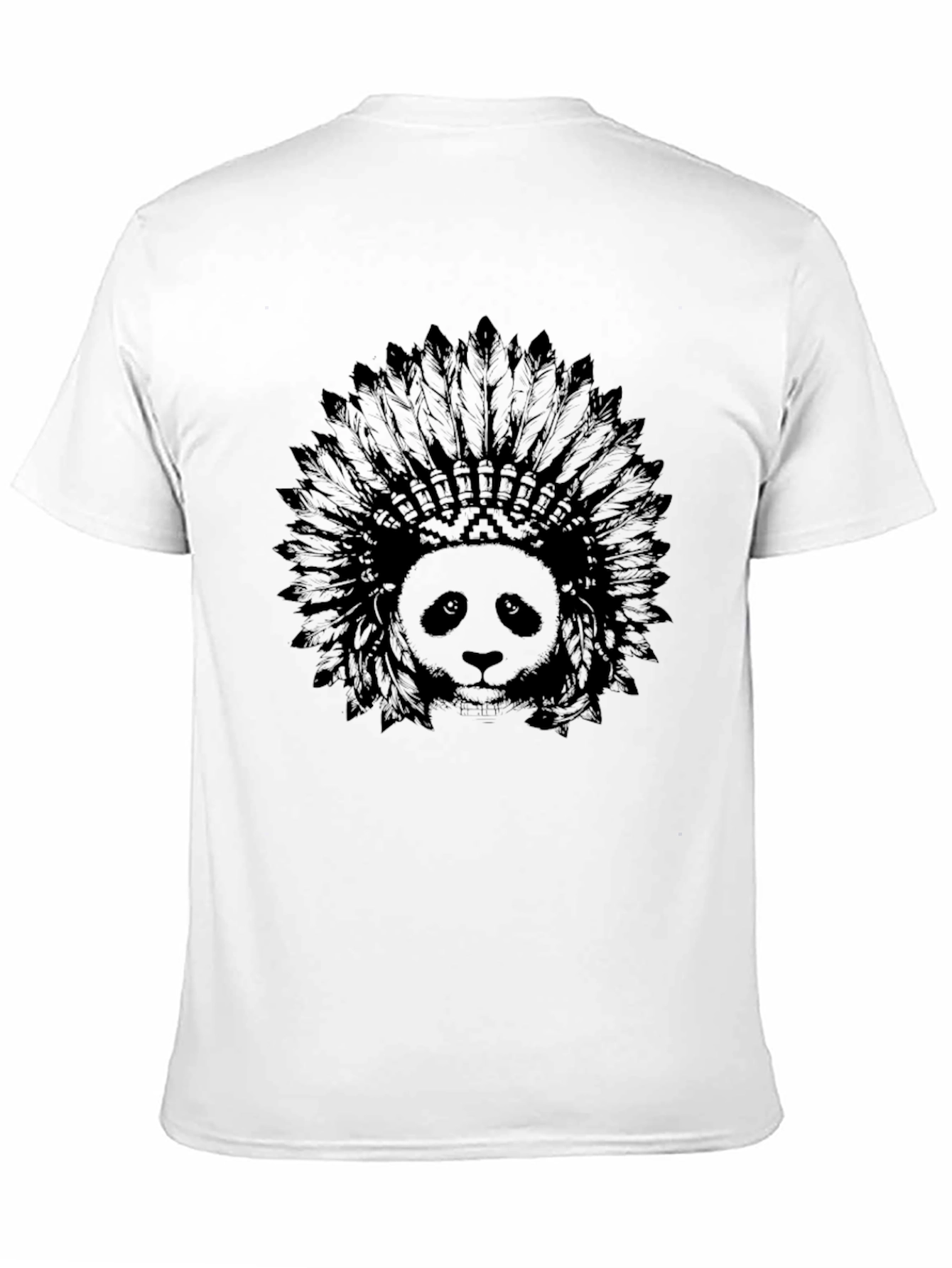Panda Headdress Graphic Black T-Shirt