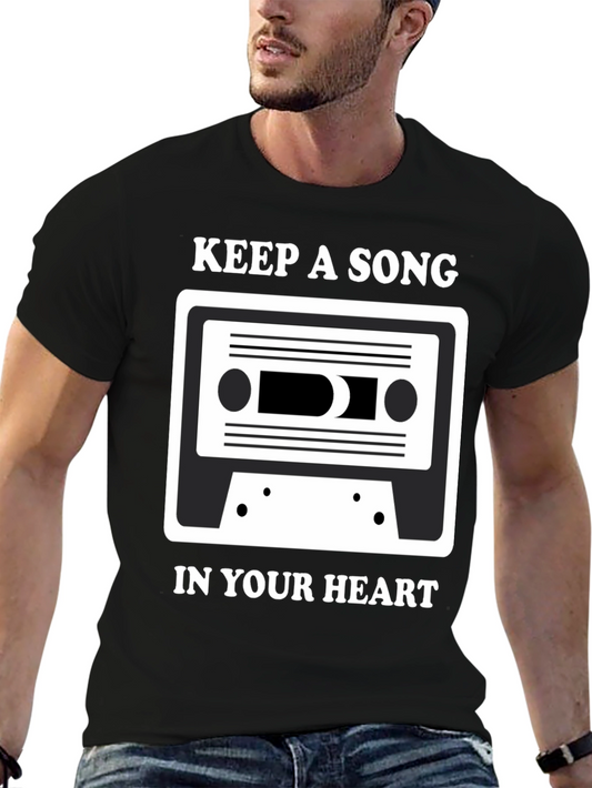 Keep A Song T-Shirt: Music Lover Tee