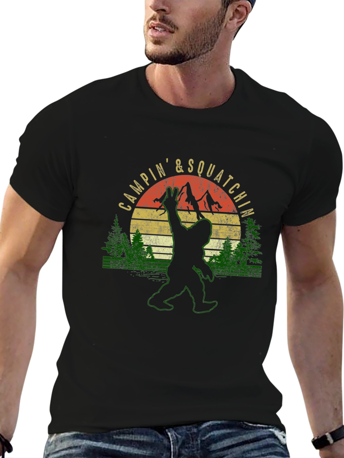 Campin & Squatchin Bigfoot T-Shirt