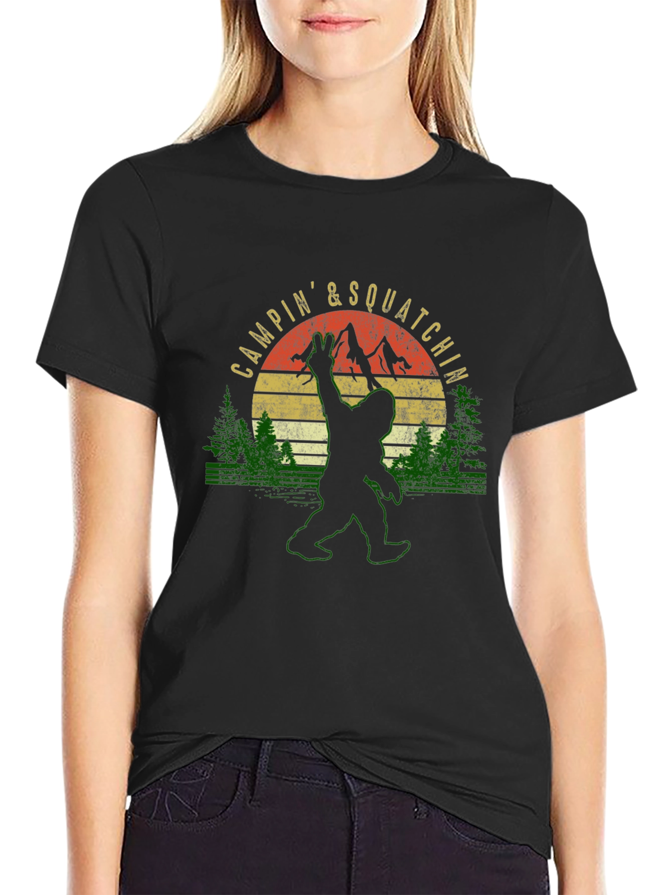 Campin & Squatchin Bigfoot T-Shirt