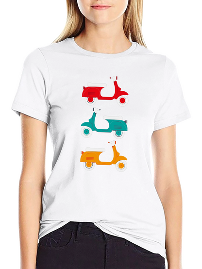 Retro Scooter T-Shirt - Classic Italian Moped Design