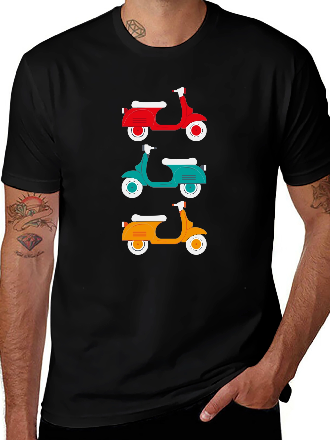Retro Scooter T-Shirt - Classic Italian Moped Design