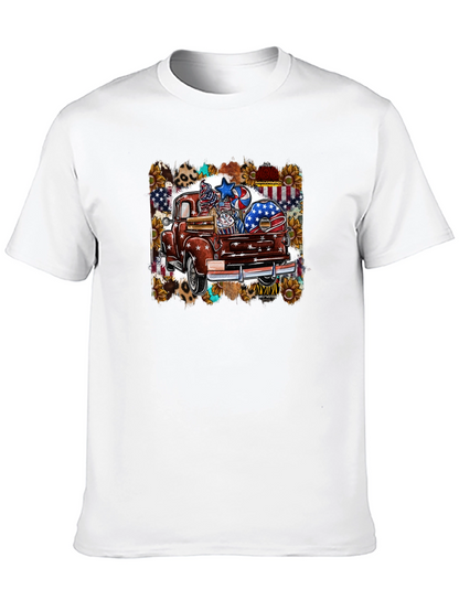 Patriotic Truck Graphic Tee - Mens Black T-Shirt