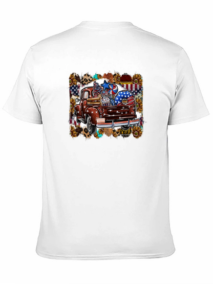 Patriotic Truck Graphic Tee - Mens Black T-Shirt