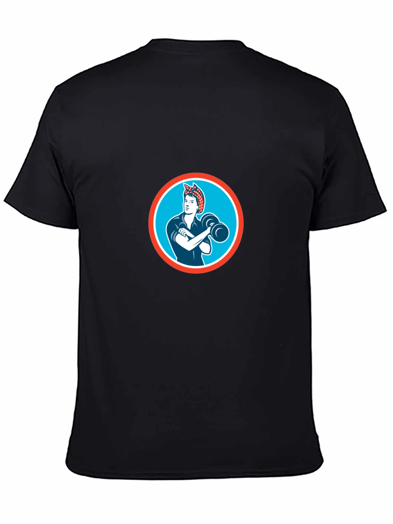 Retro Rosie the Riveter Graphic Tee - Black