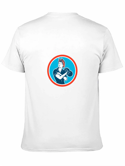 Retro Rosie the Riveter Graphic Tee - Black