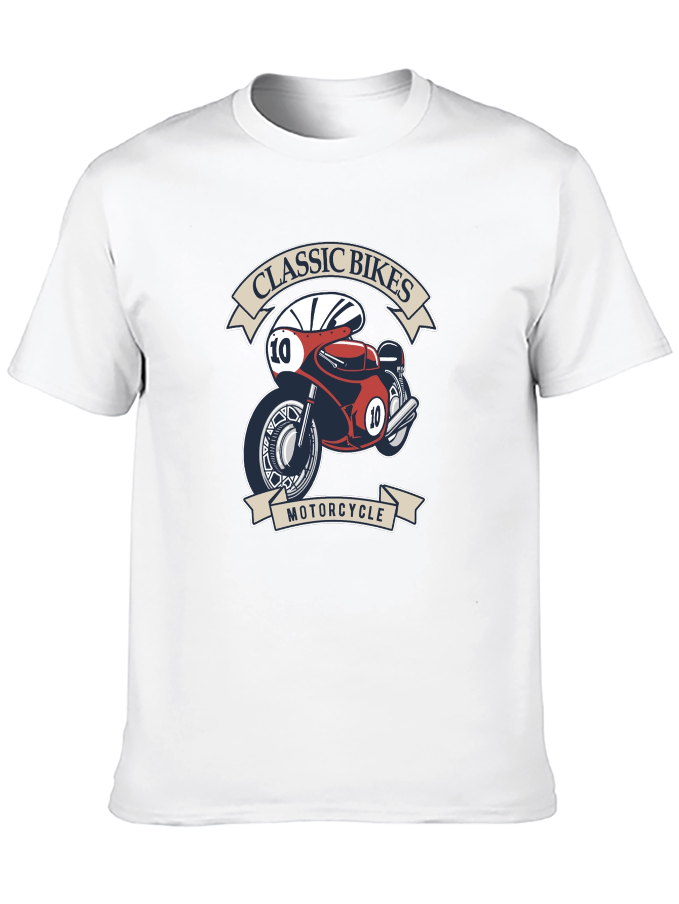 Classic Bikes Motorcycle Graphic T-Shirt - Black
