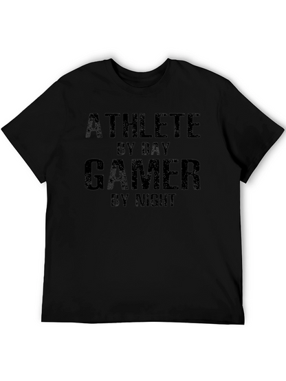 Athlete By Day Gamer By Night Graphic Tee