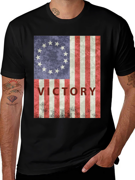 Victory Flag T-Shirt: Patriotic Americana Style
