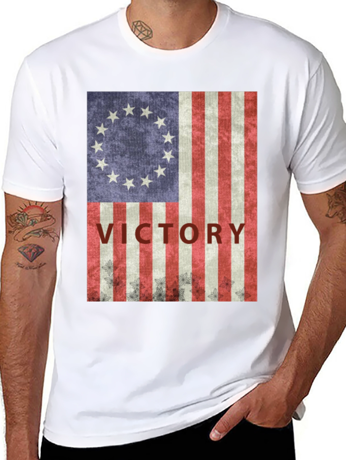 Victory Flag T-Shirt: Patriotic Americana Style