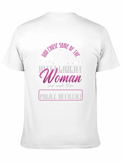 Intelligent Woman Police Officer Graphic T-Shirt