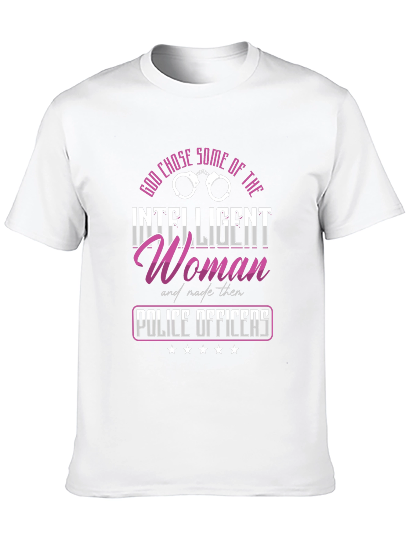 Intelligent Woman Police Officer Graphic T-Shirt