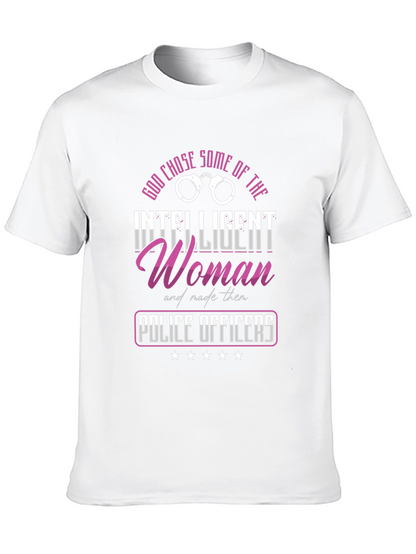 Intelligent Woman Police Officer Graphic T-Shirt