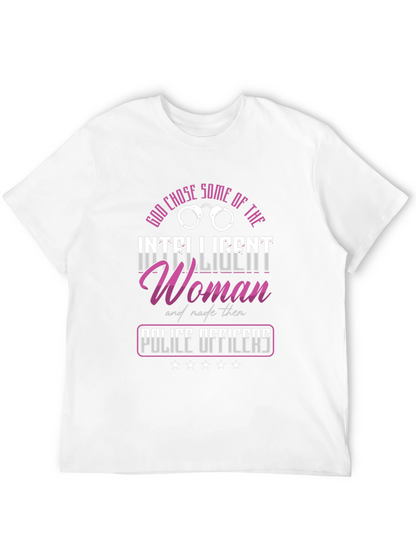 Intelligent Woman Police Officer Graphic T-Shirt