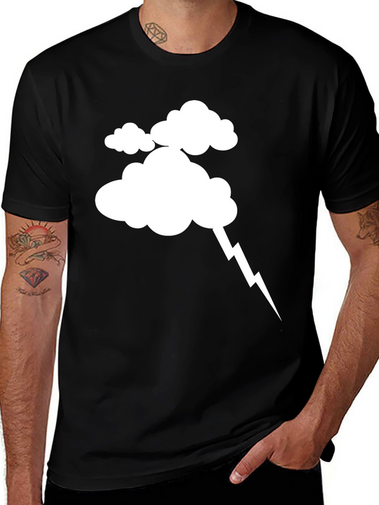 Stormy Weather Graphic Tee - Stylish Black Cotton T-Shirt