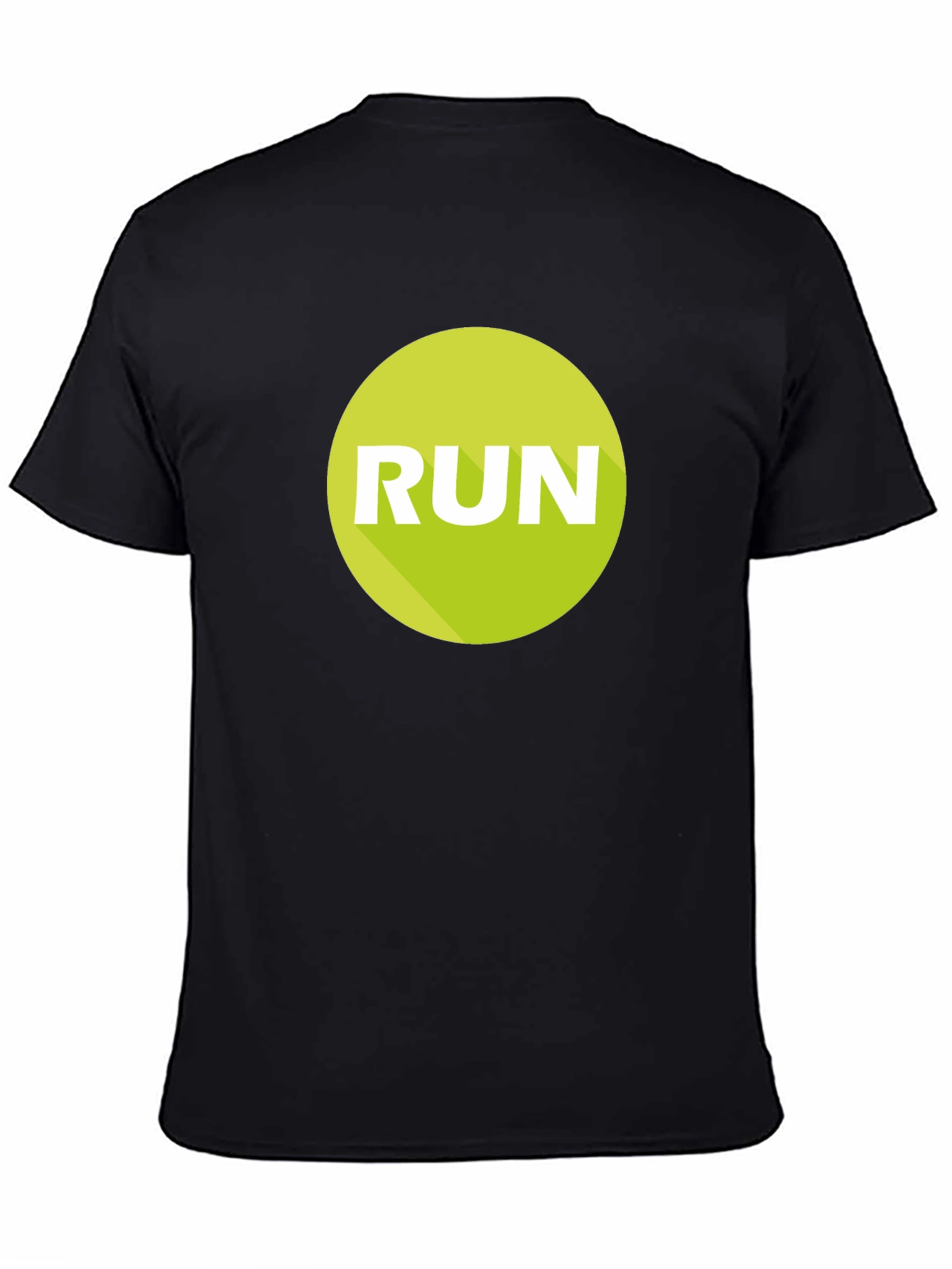 Run Graphic Tee - Mens Black Cotton T-Shirt