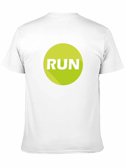 Run Graphic Tee - Mens Black Cotton T-Shirt