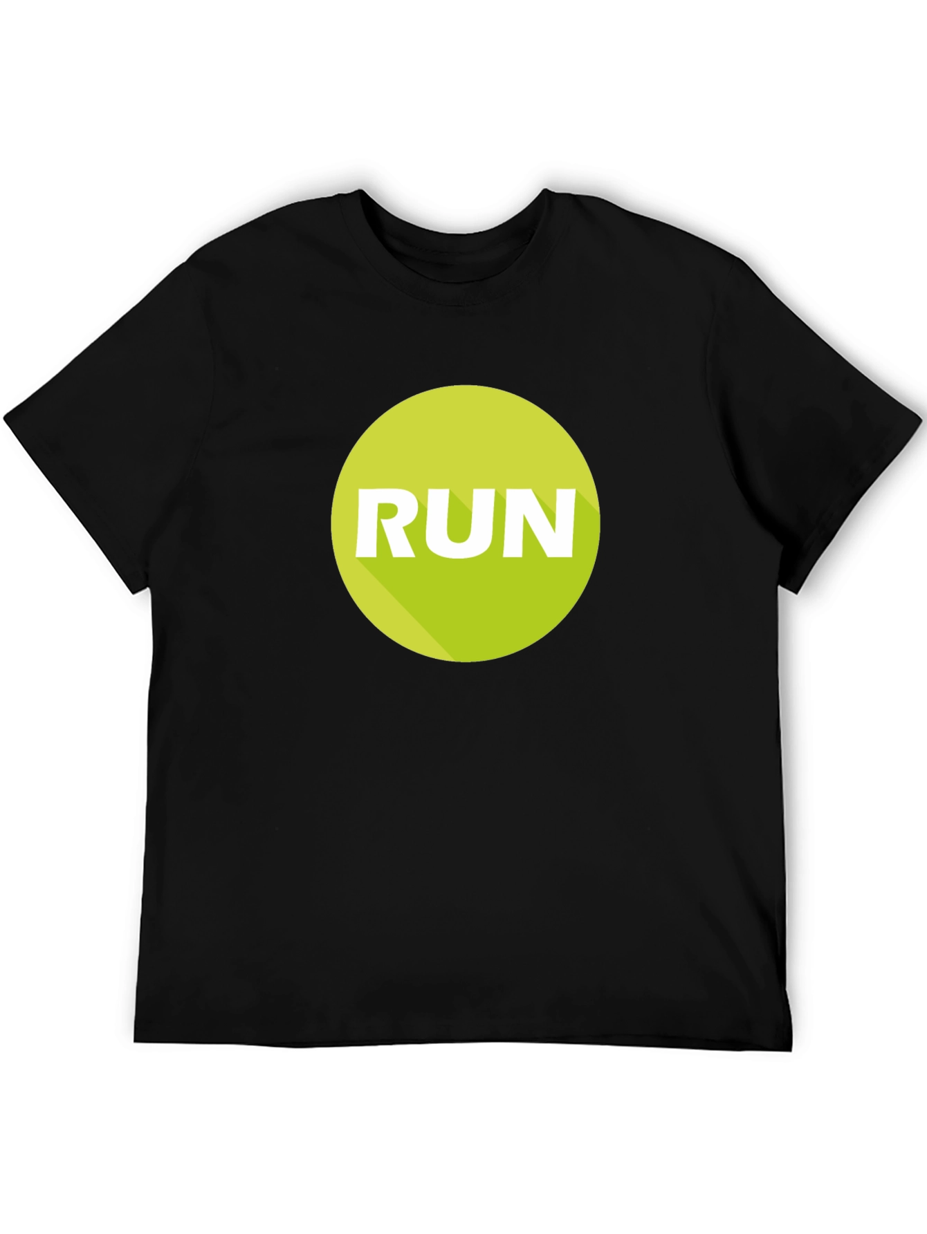 Run Graphic Tee - Mens Black Cotton T-Shirt