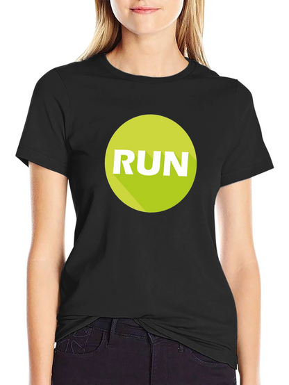 Run Graphic Tee - Mens Black Cotton T-Shirt