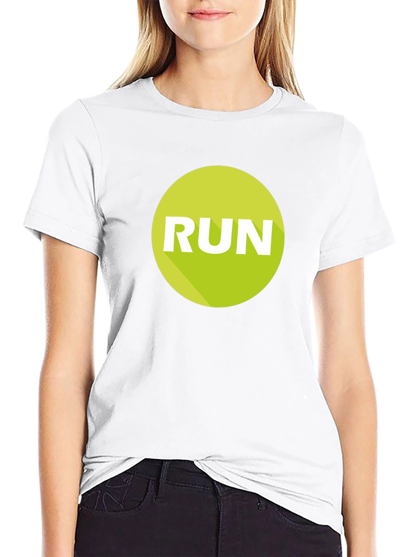 Run Graphic Tee - Mens Black Cotton T-Shirt