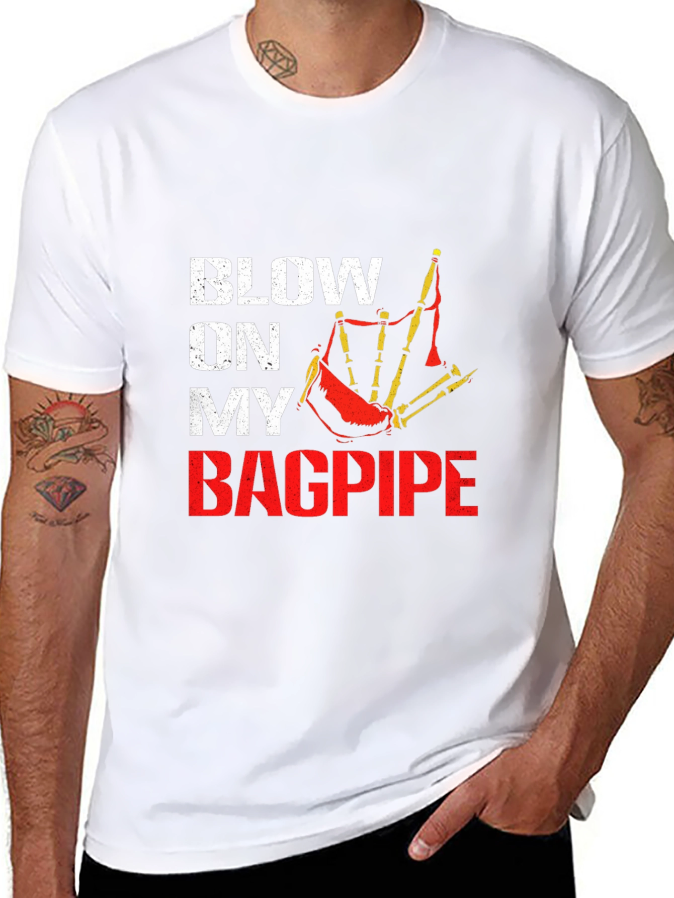 Blow On My Bagpipe T-Shirt - Scottish Pride