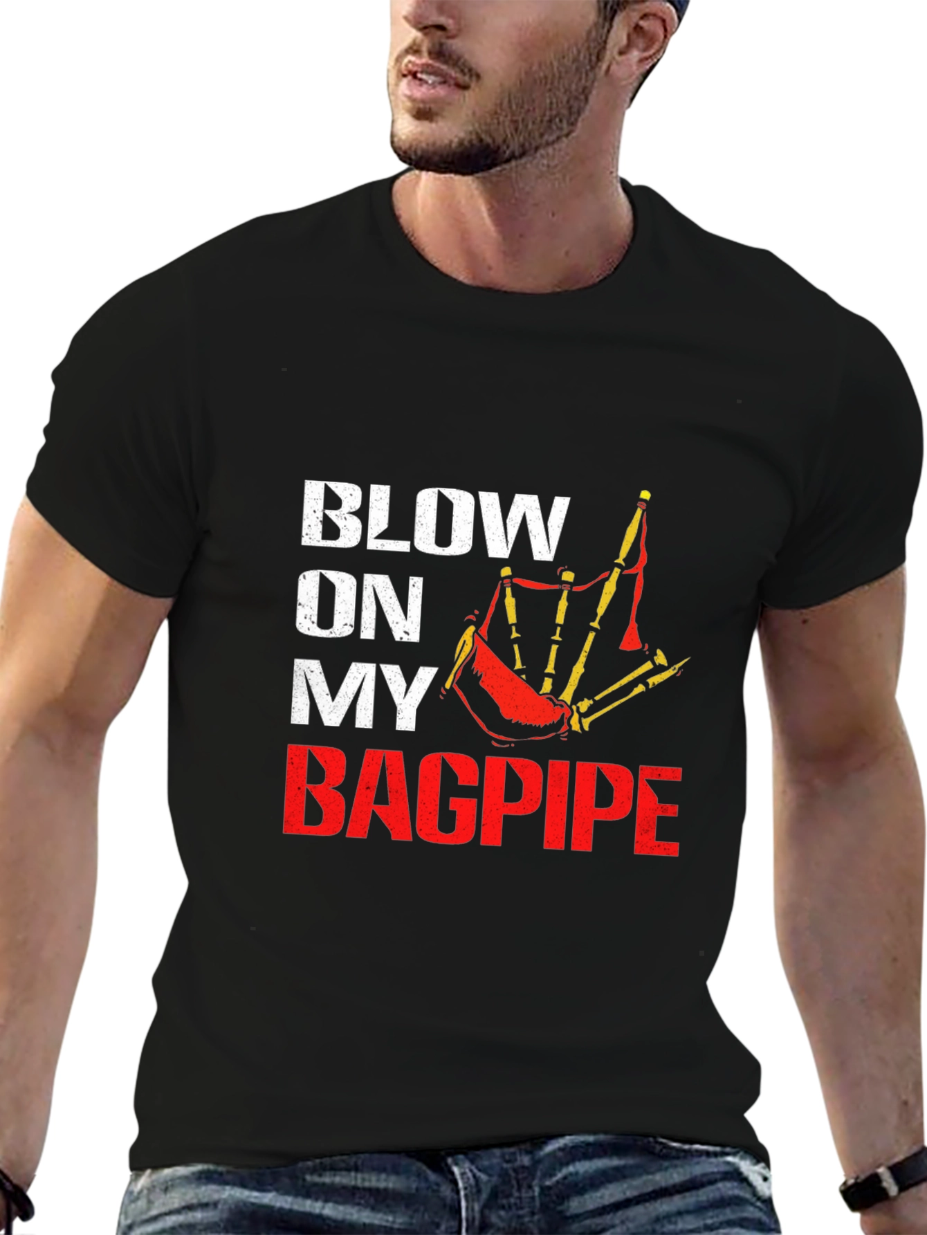 Blow On My Bagpipe T-Shirt - Scottish Pride