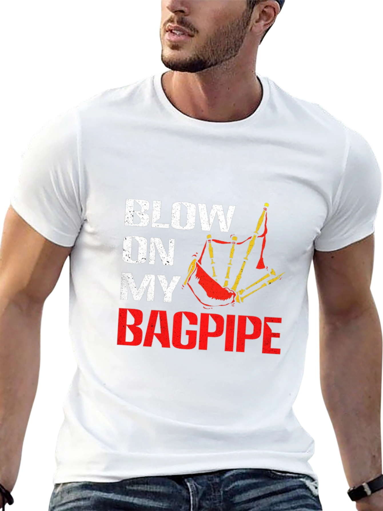 Blow On My Bagpipe T-Shirt - Scottish Pride