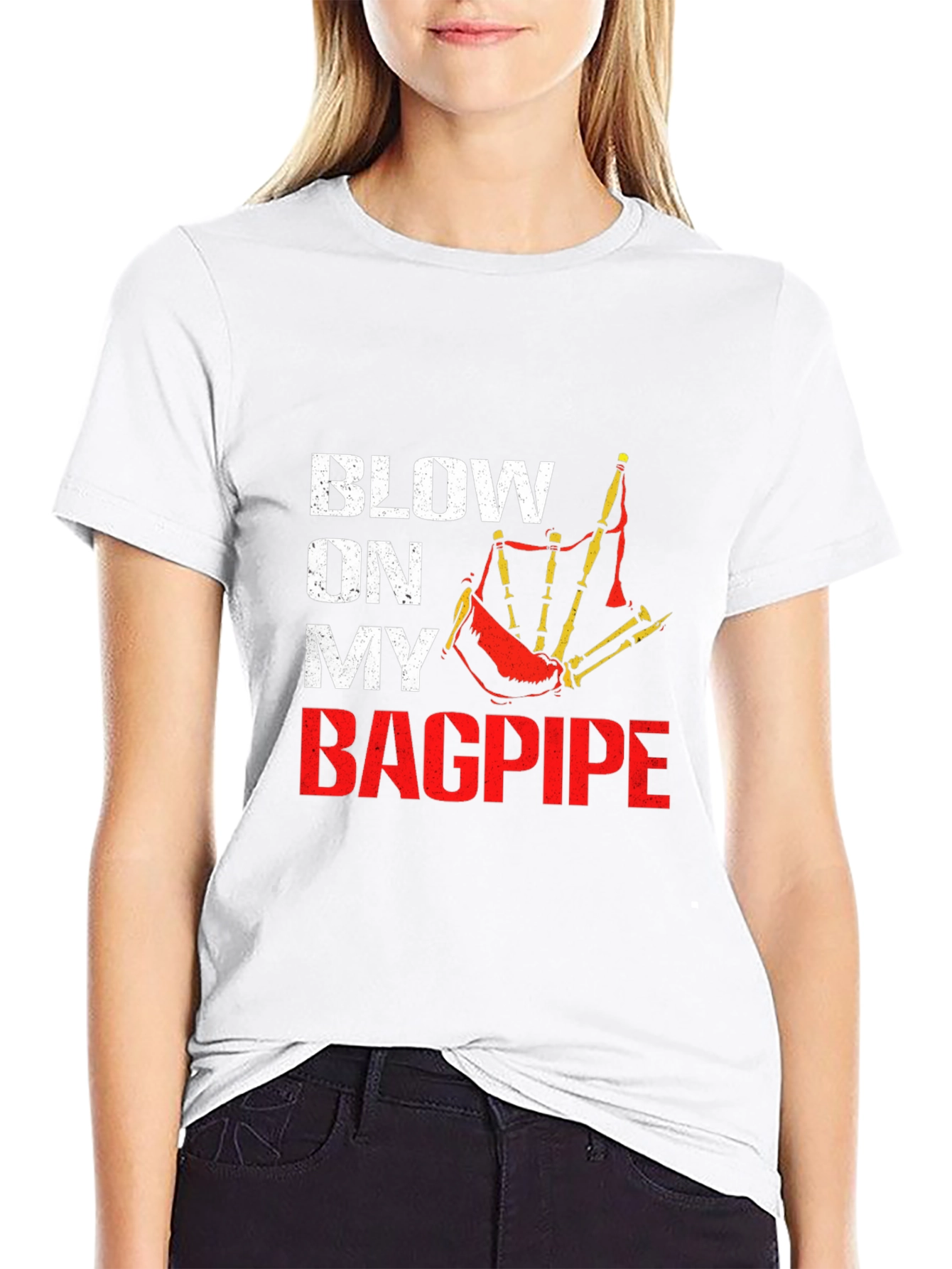 Blow On My Bagpipe T-Shirt - Scottish Pride
