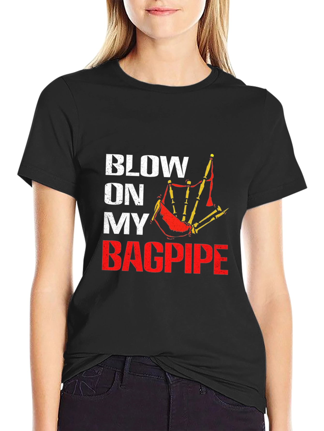 Blow On My Bagpipe T-Shirt - Scottish Pride