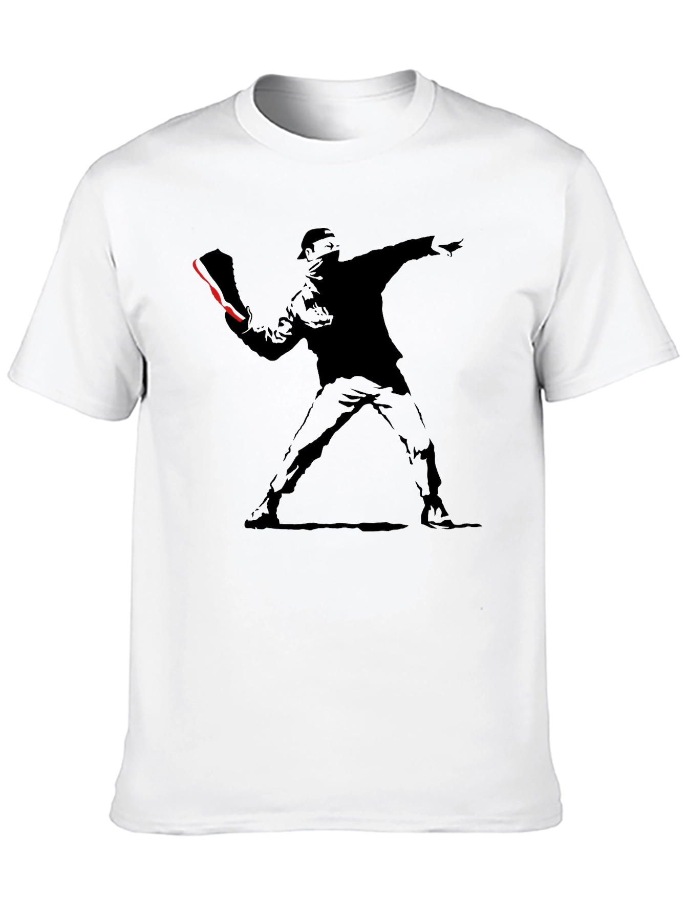 Banksy Flower Thrower Graphic Tee - Street Art Inspired