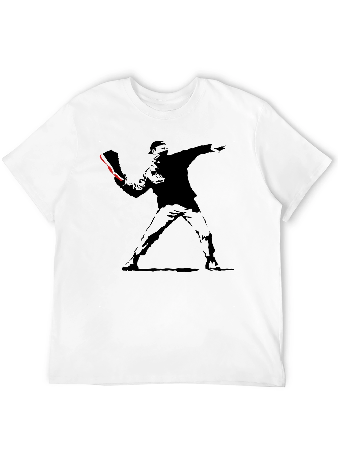 Banksy Flower Thrower Graphic Tee - Street Art Inspired