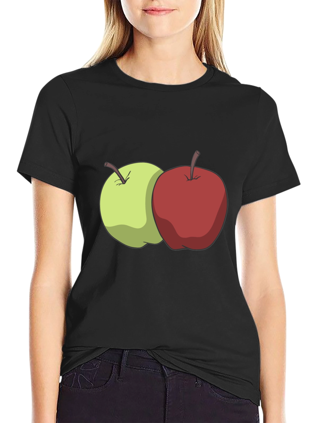 Apples Graphic Black T-Shirt