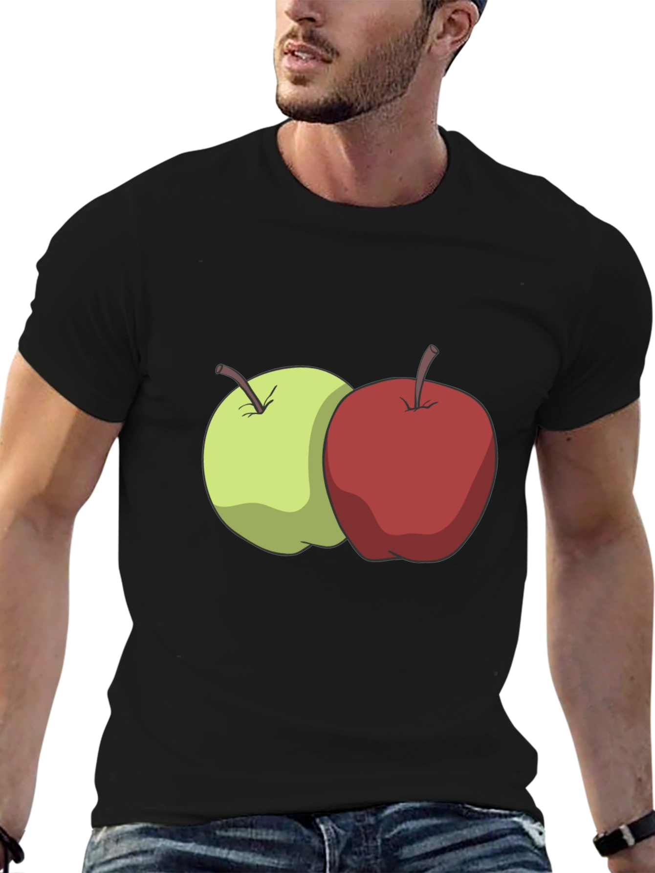 Apples Graphic Black T-Shirt