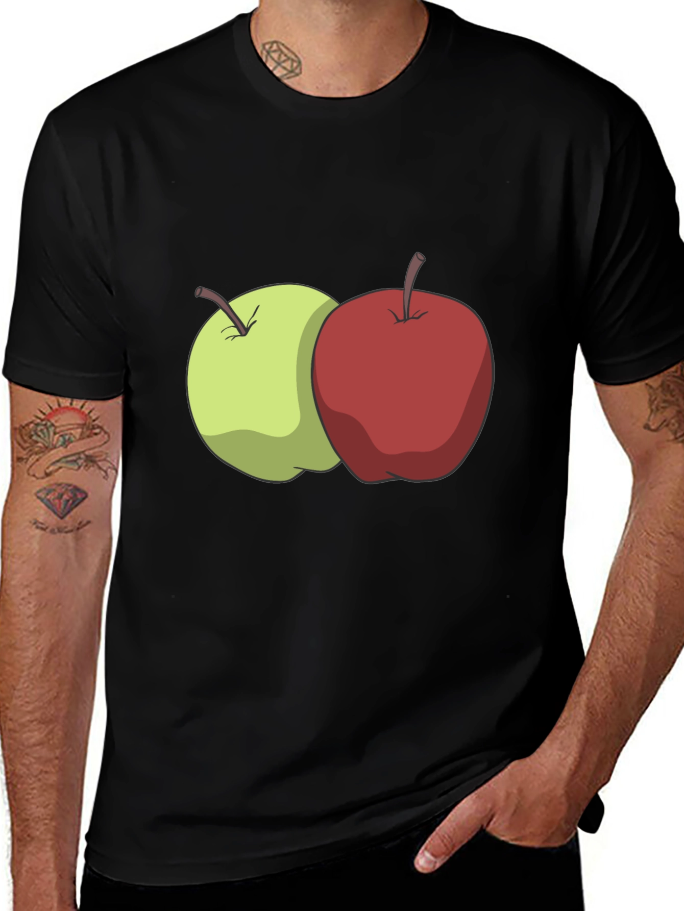 Apples Graphic Black T-Shirt