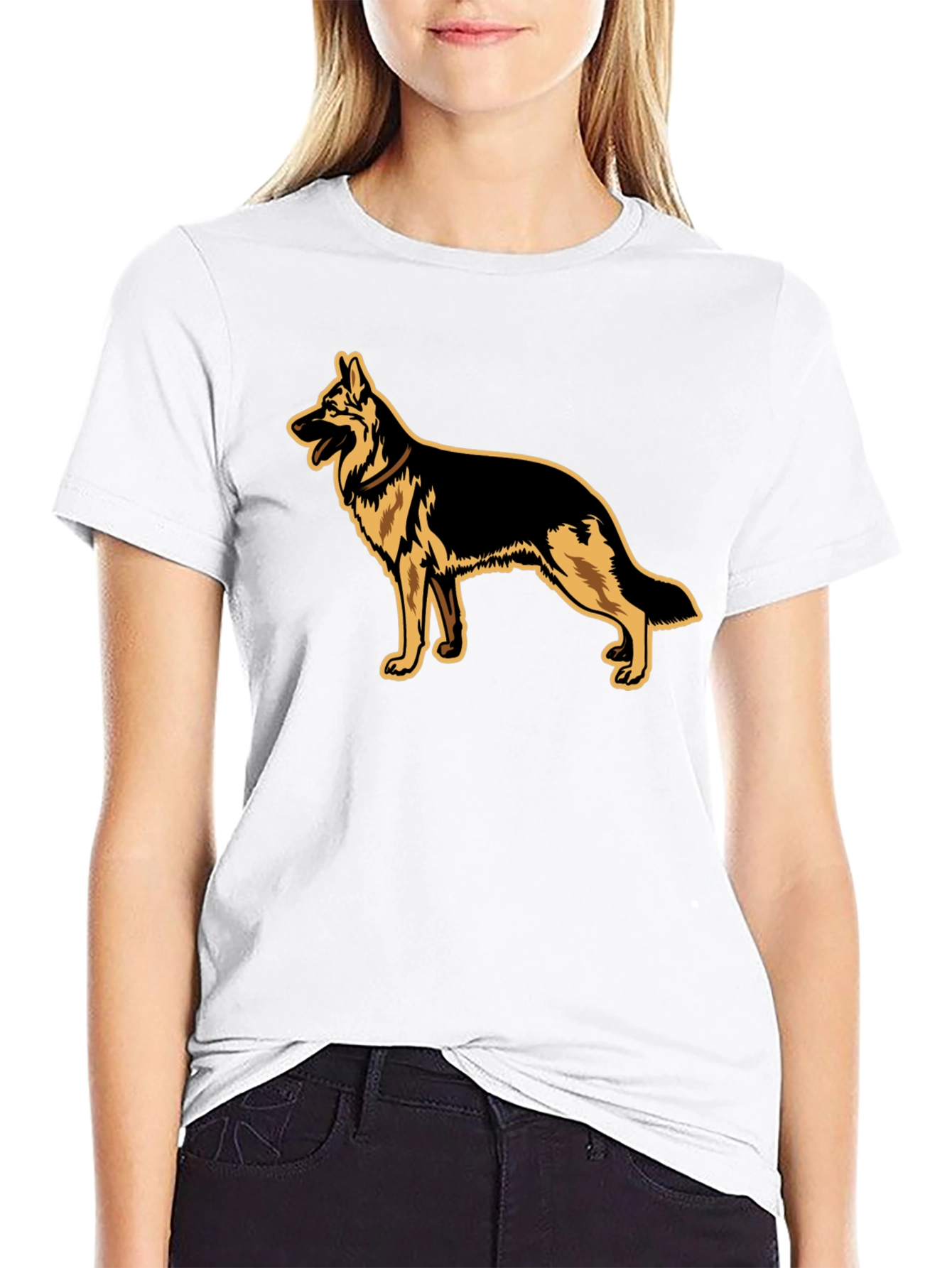 German Shepherd Graphic Tee - Black