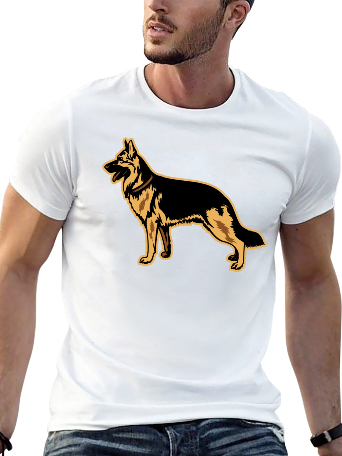 German Shepherd Graphic Tee - Black