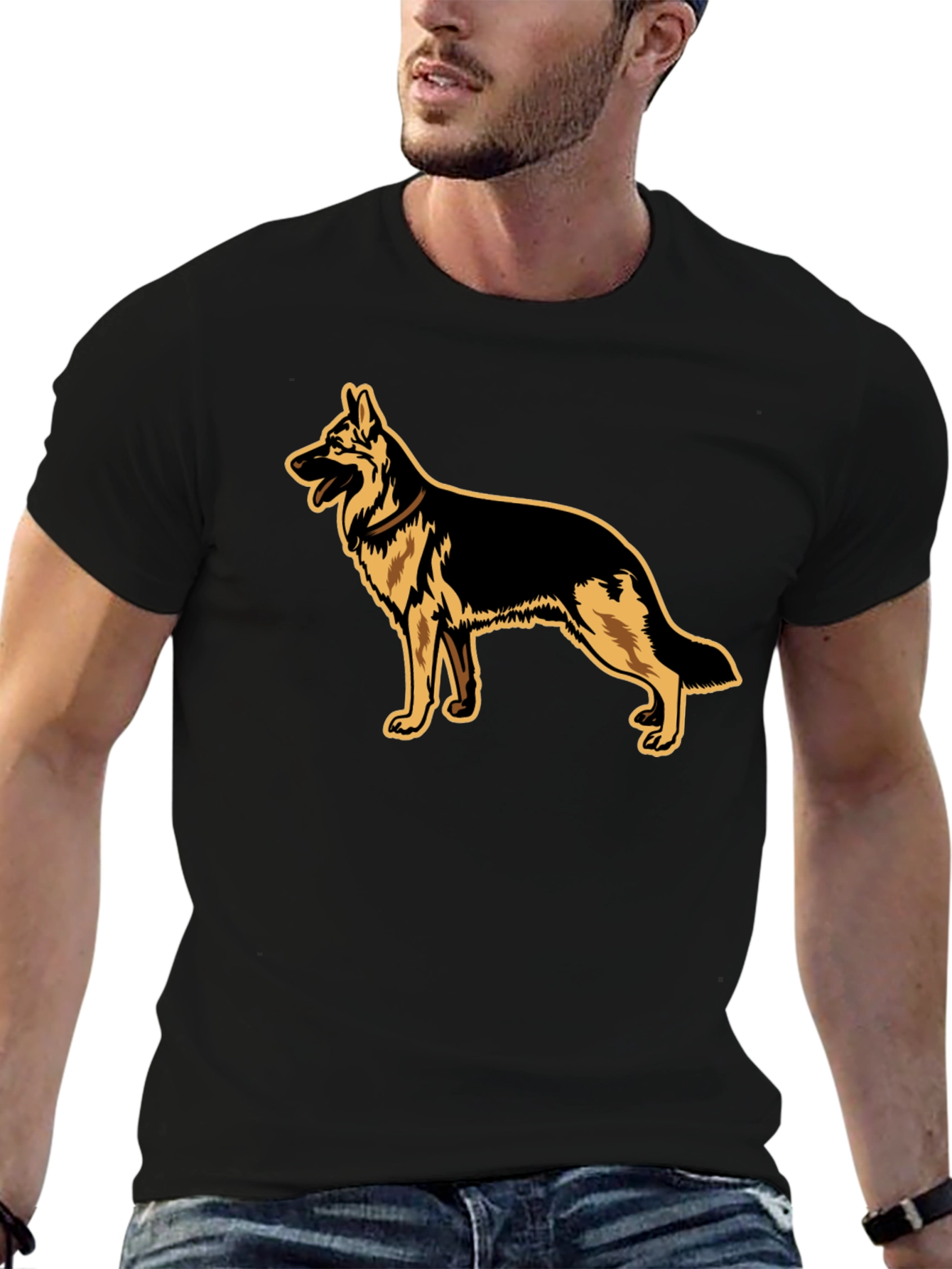German Shepherd Graphic Tee - Black