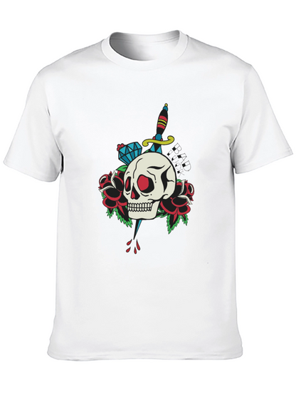 Skull & Dagger Graphic Tee - Edgy Design